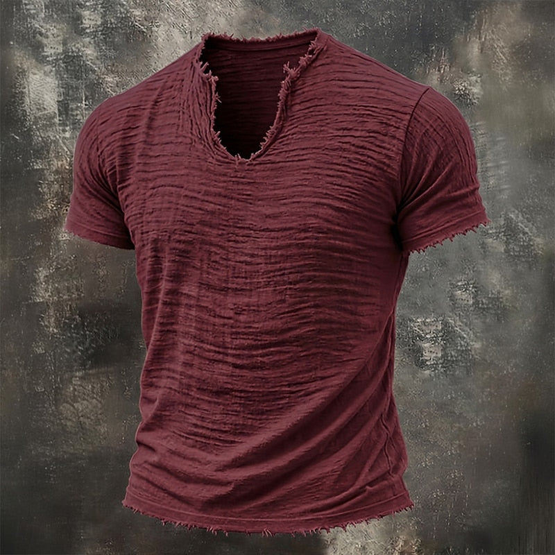 T-shirt vintage col V