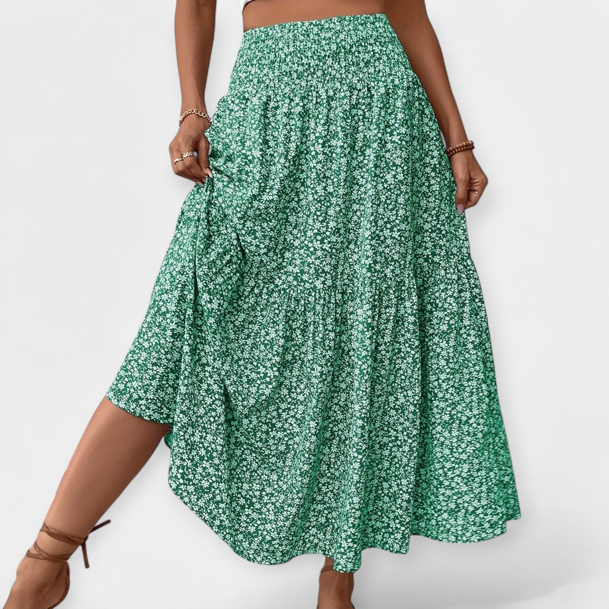 Jupe Décontractée et Confortable avec Fleurs