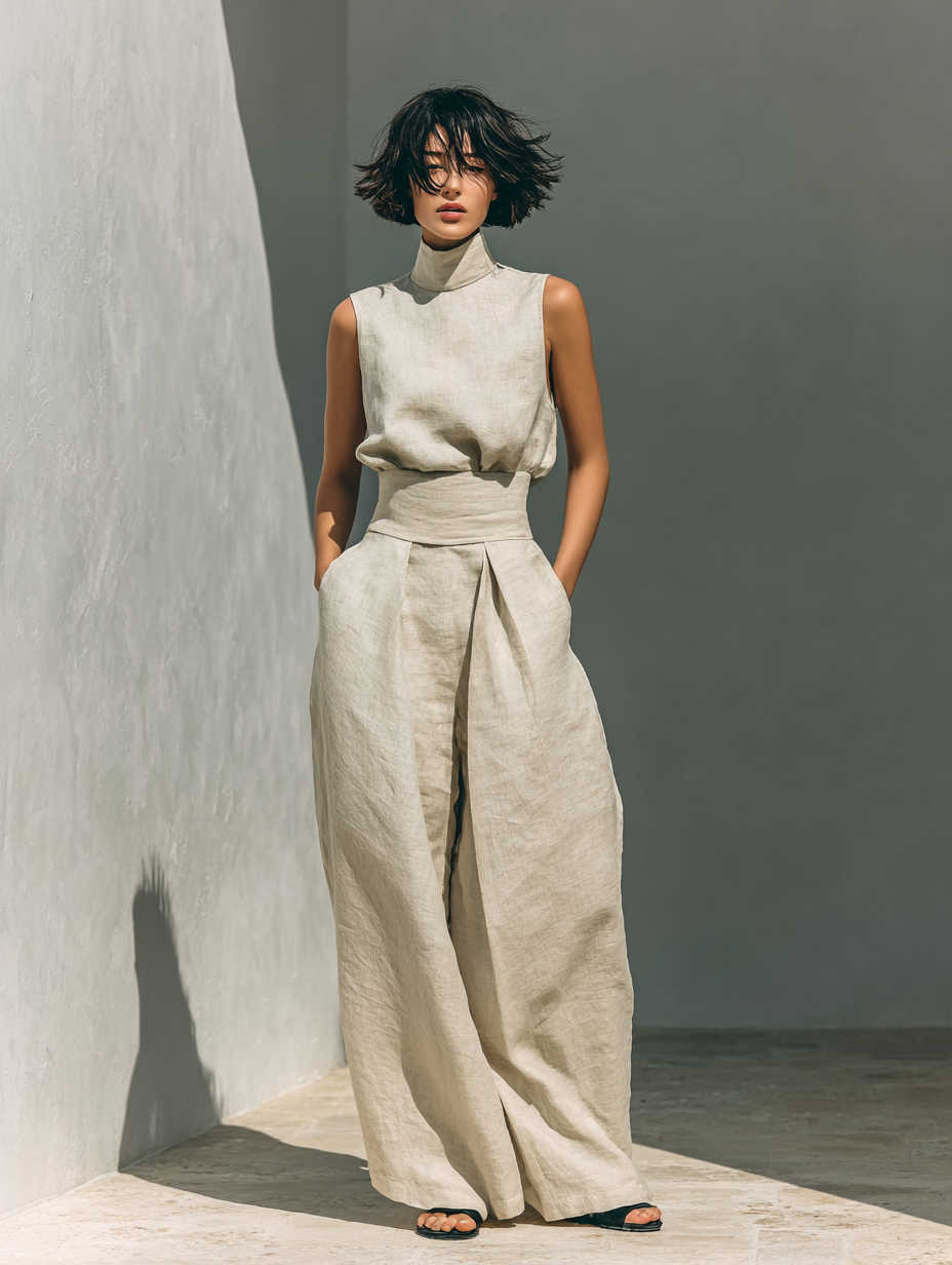Elara™ | Ensemble léger sans manches avec pantalons larges