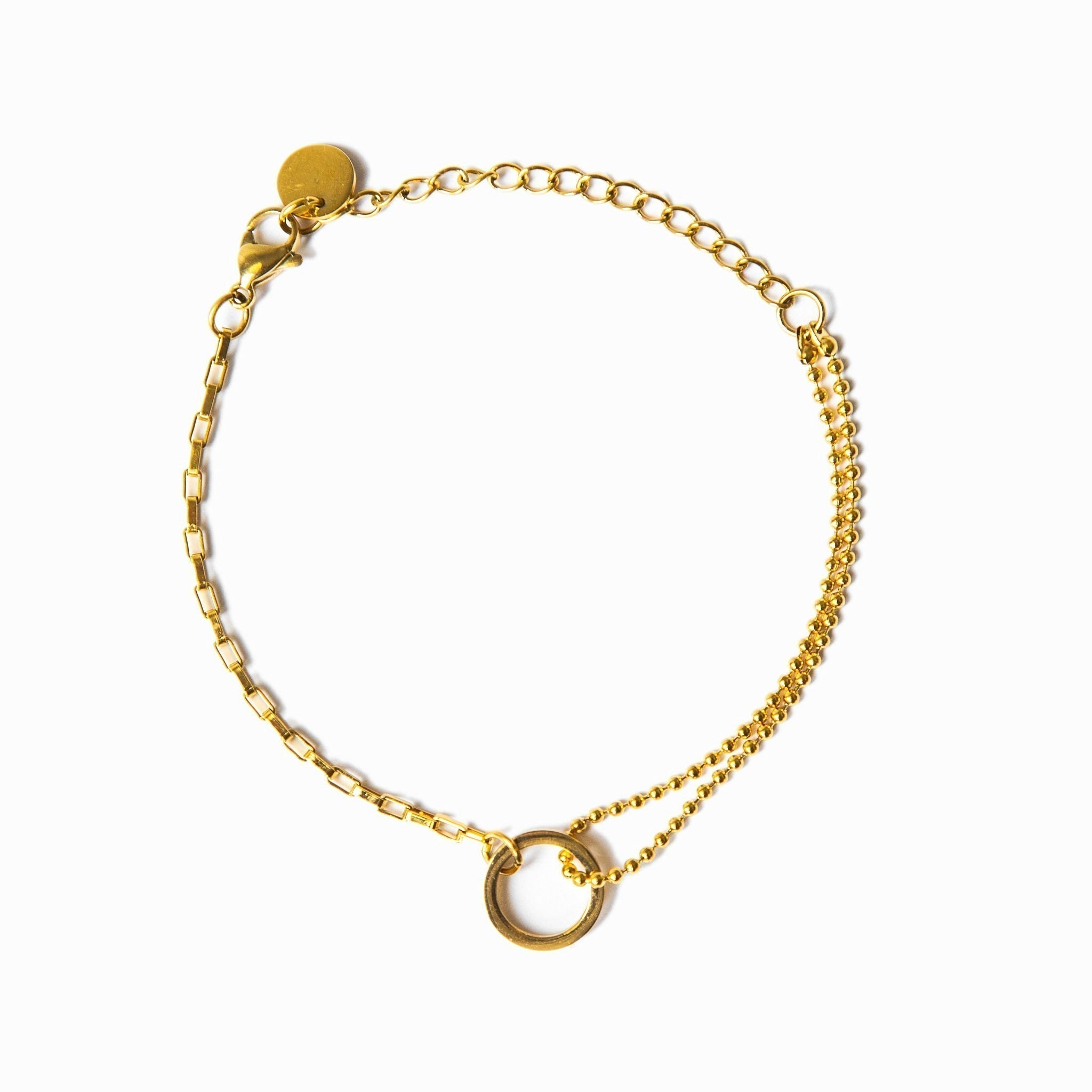 Bracelet de Box de Tennis Doré
