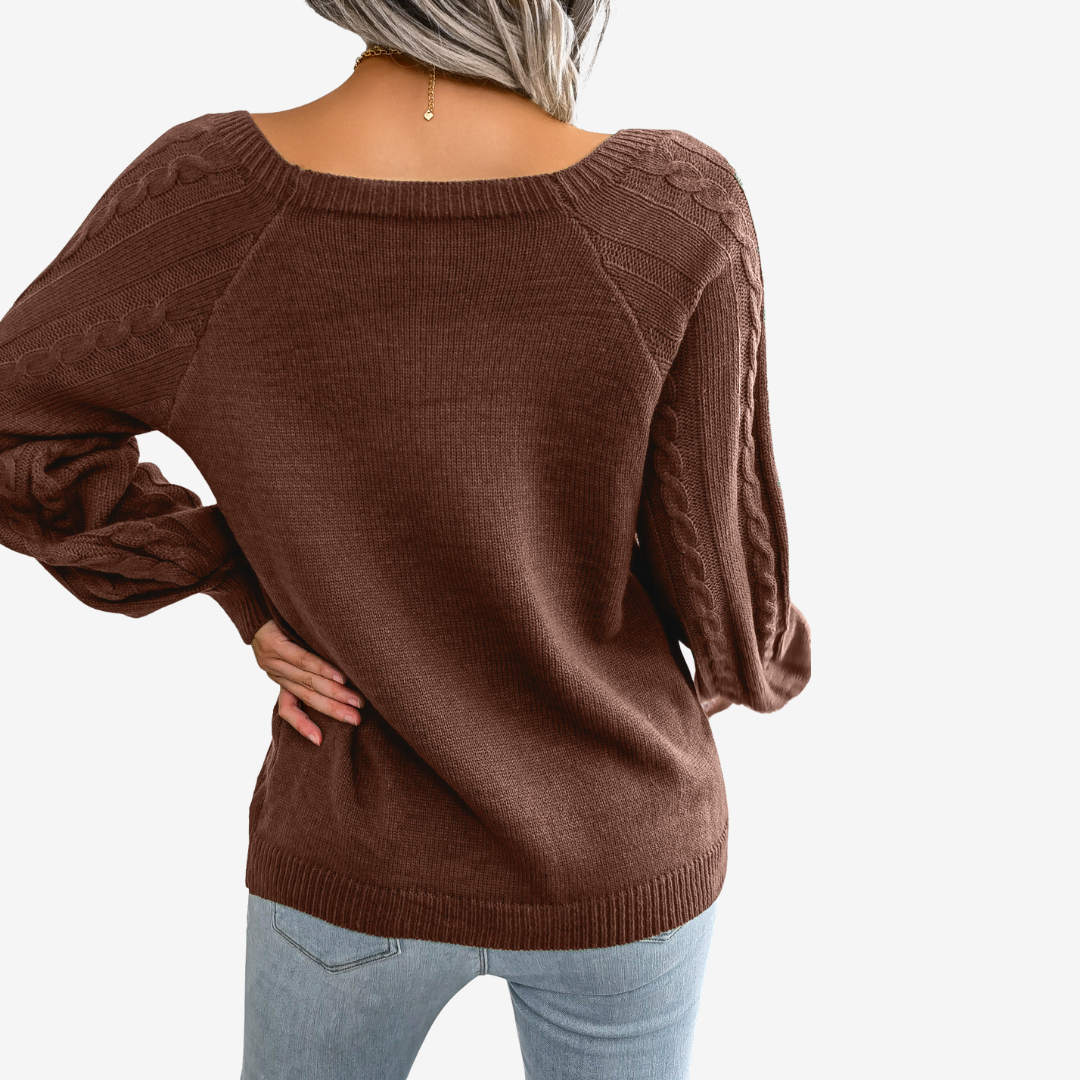 Meli™ Pull avec Détails de Boutons