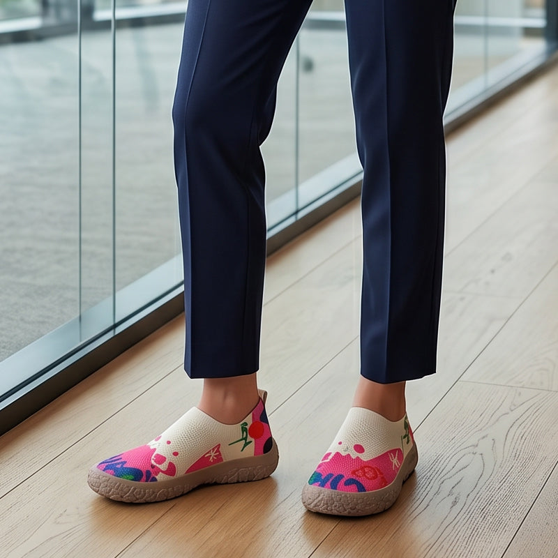 Slip-On Imprimé Artistique & Semelle Souple