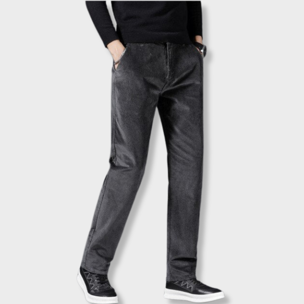 Pantalons en Velours Côtelé Taille Moyenne