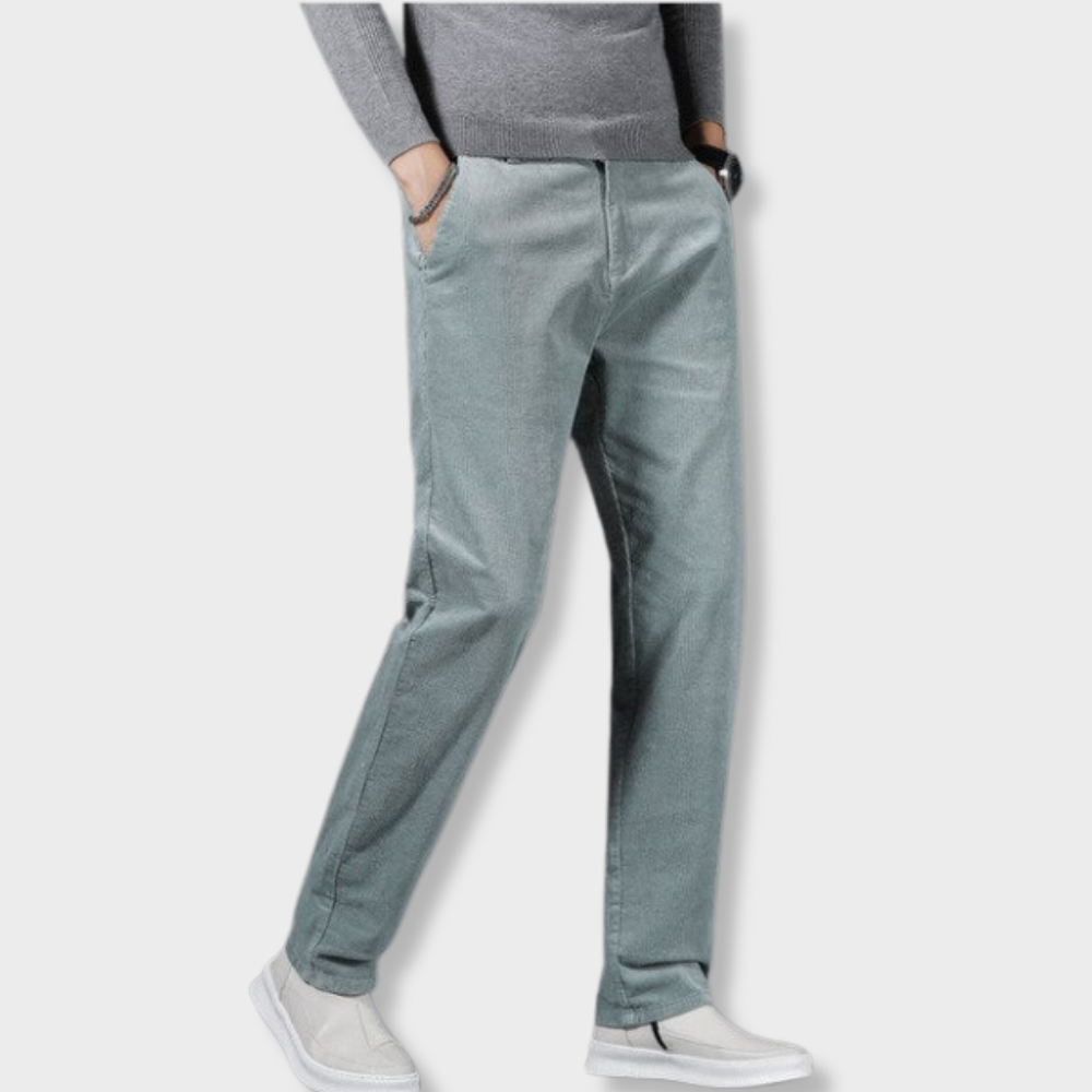 Pantalons en Velours Côtelé Taille Moyenne