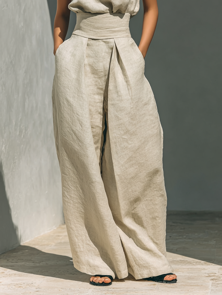 Elara™ | Ensemble léger sans manches avec pantalons larges