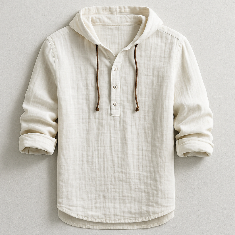 Chemise à capuche en lin