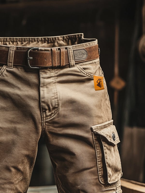 Short cargo rétro à multiples poches