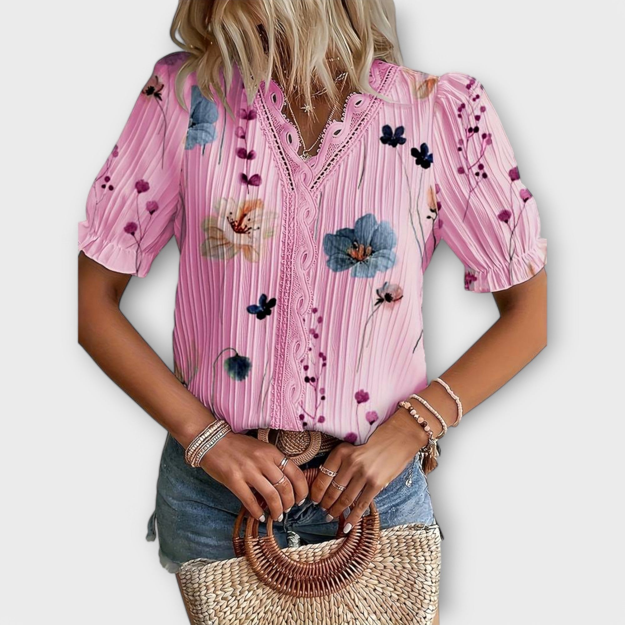 Emily - Elegante Blusa de V-hals