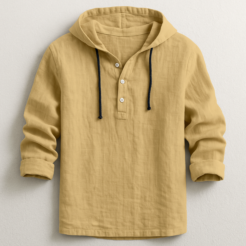 Chemise à capuche en lin