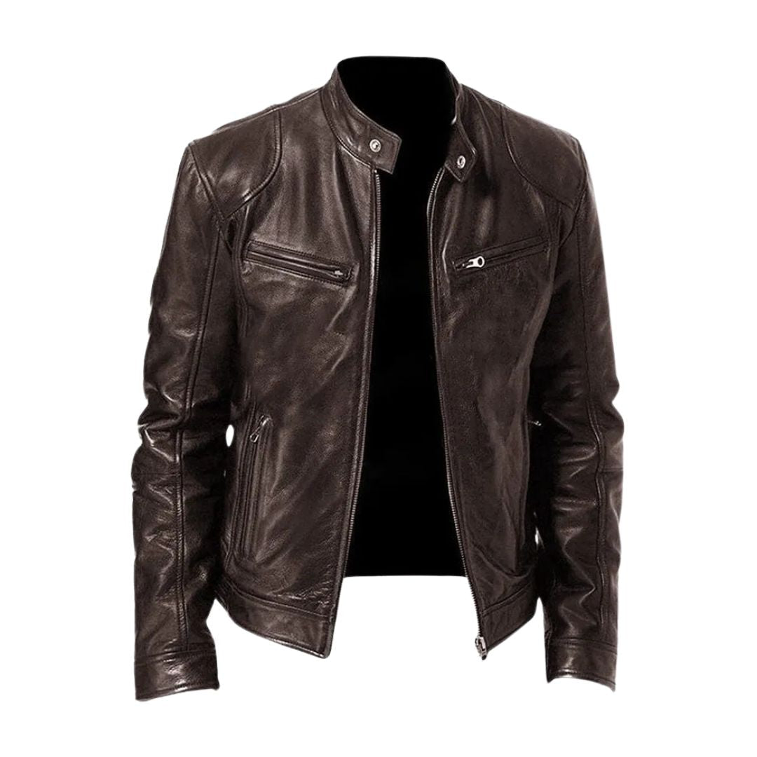 Veste en cuir décontractée : 1 achetée, 1 offerte