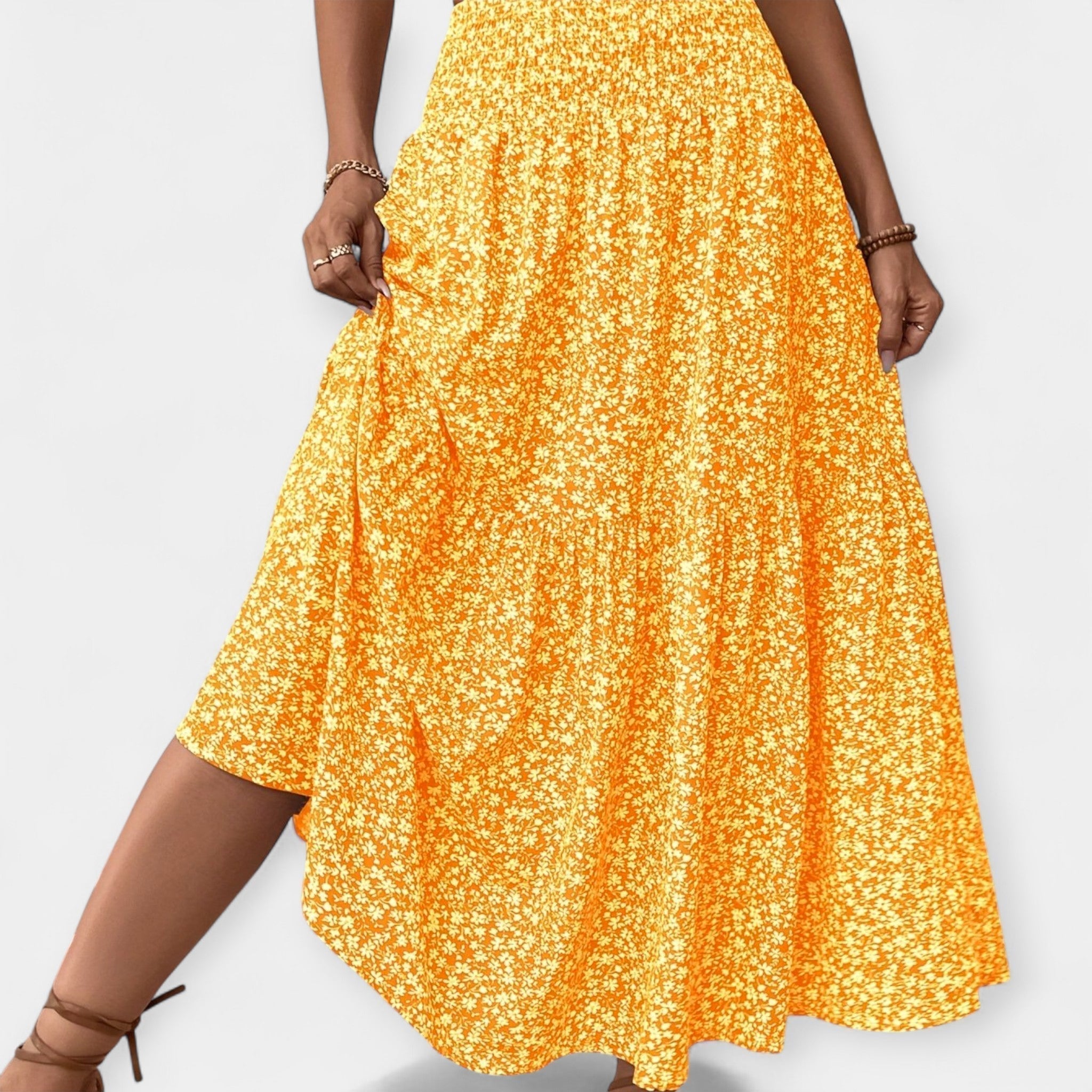 Jupe Décontractée et Confortable avec Fleurs