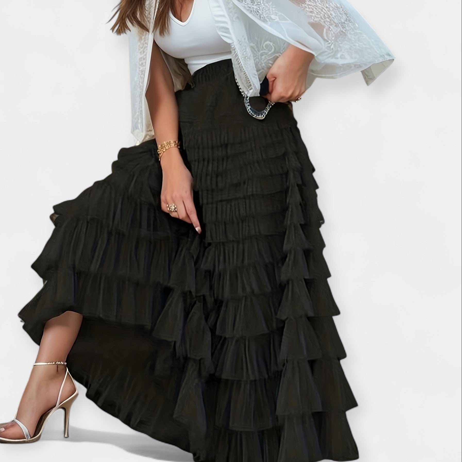 Jupe en Tulle avec Volume et Élégante