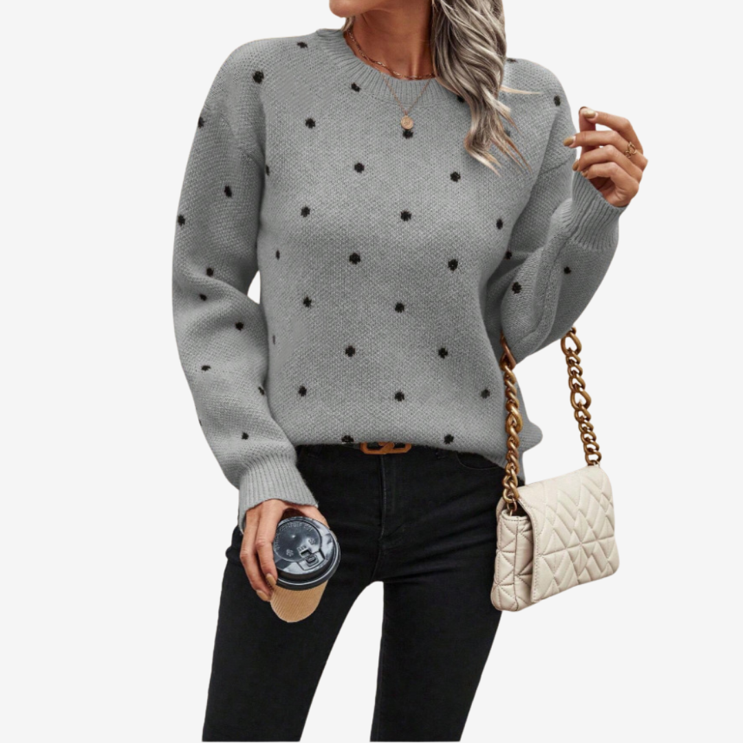 Aveline™ Pull Élégant à Pois