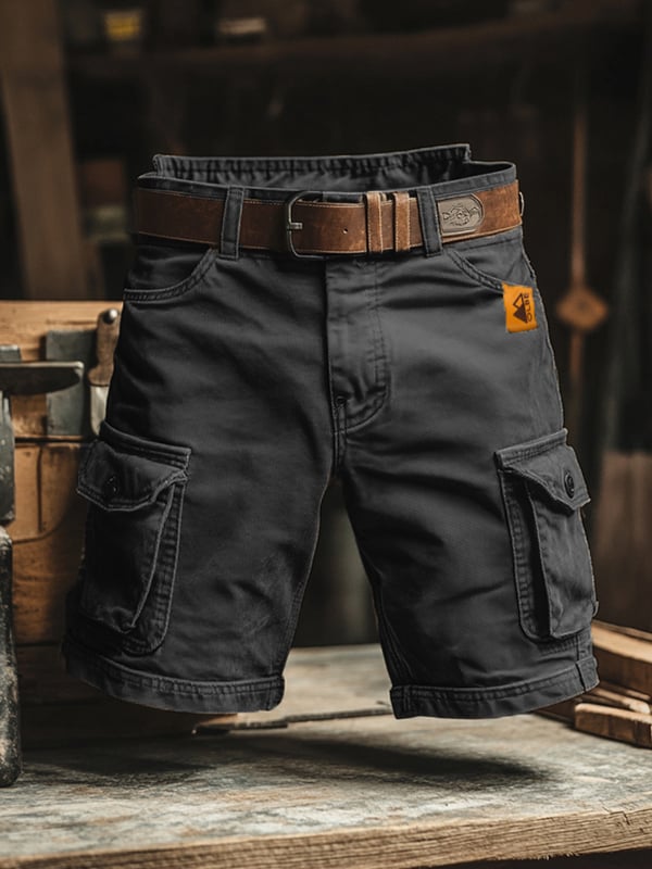 Short cargo rétro à multiples poches