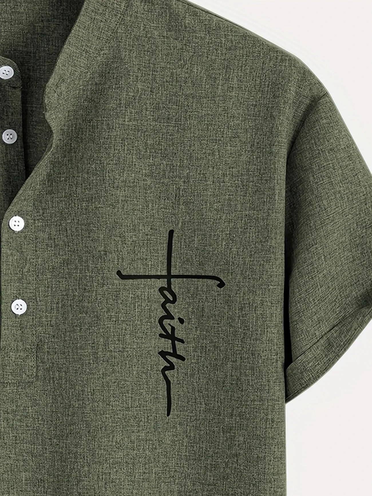 Chemise élégante à manches courtes et col montant