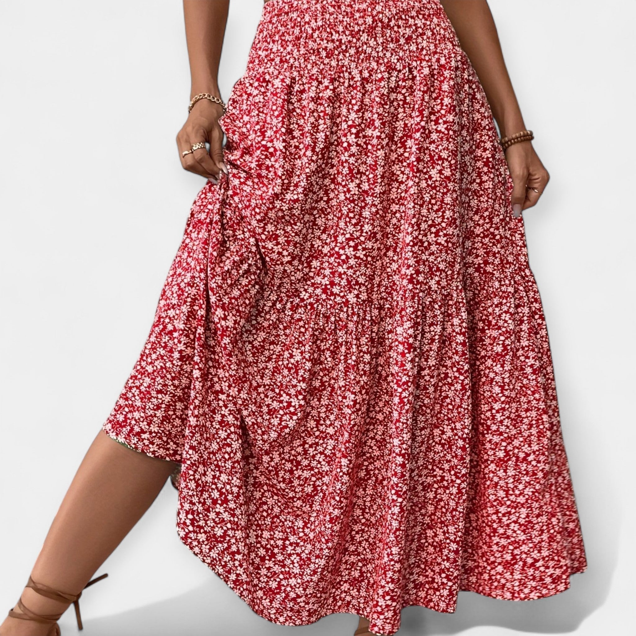 Jupe Décontractée et Confortable avec Fleurs