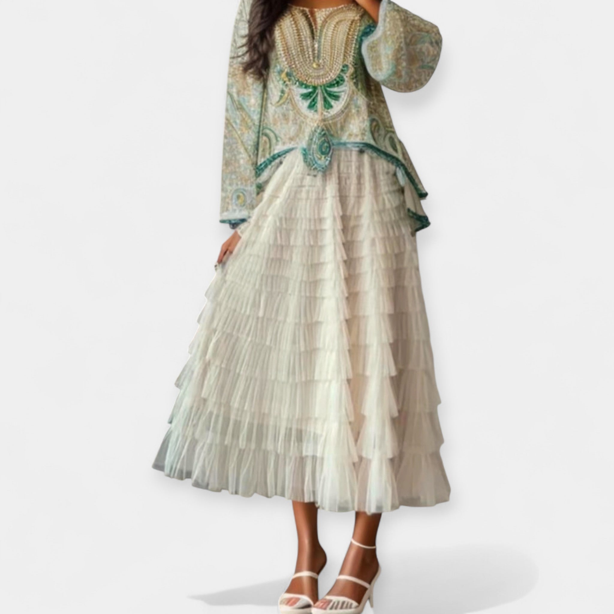 Jupe en Tulle avec Volume et Élégante