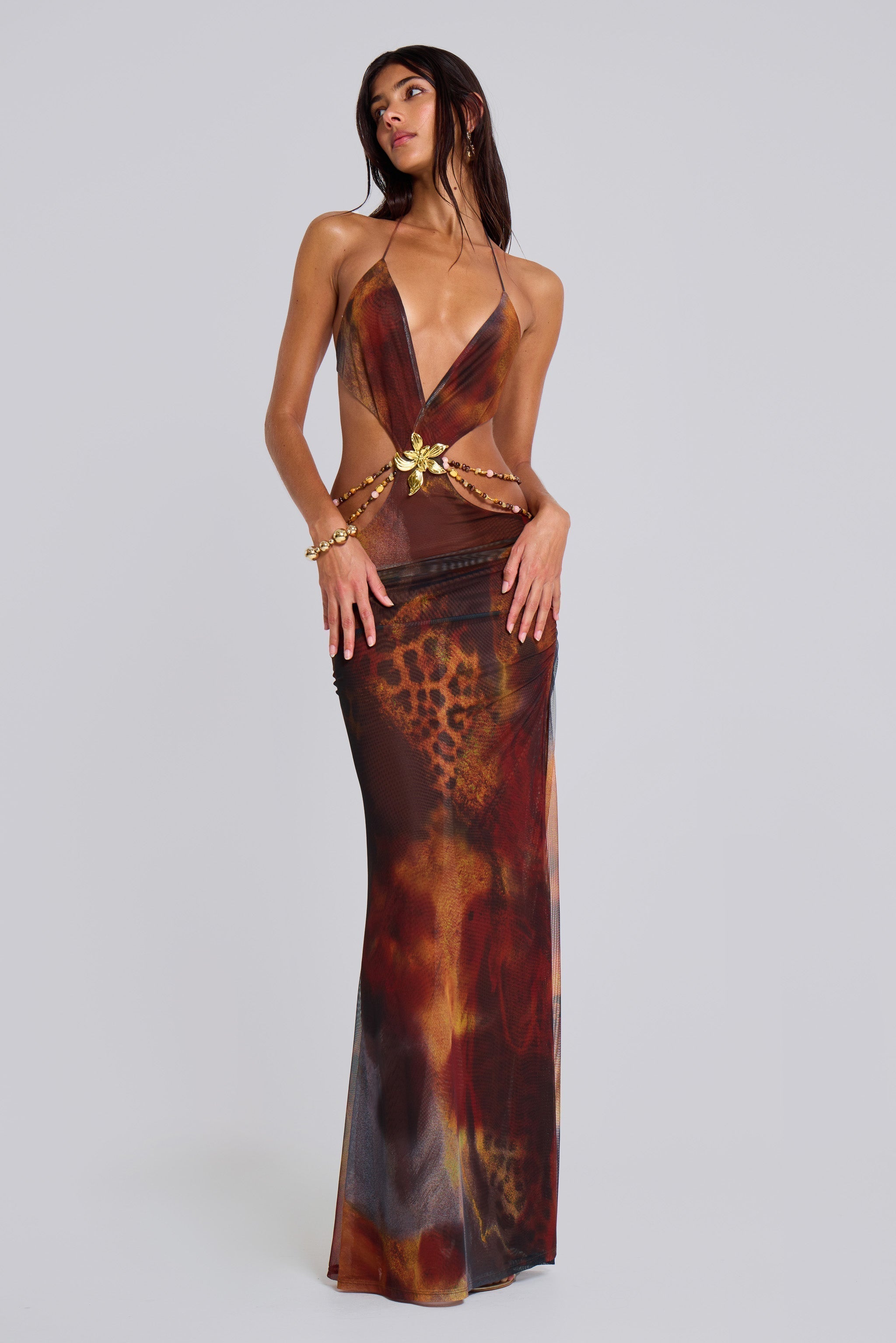 Robe Maxi Jungle Whiskey
