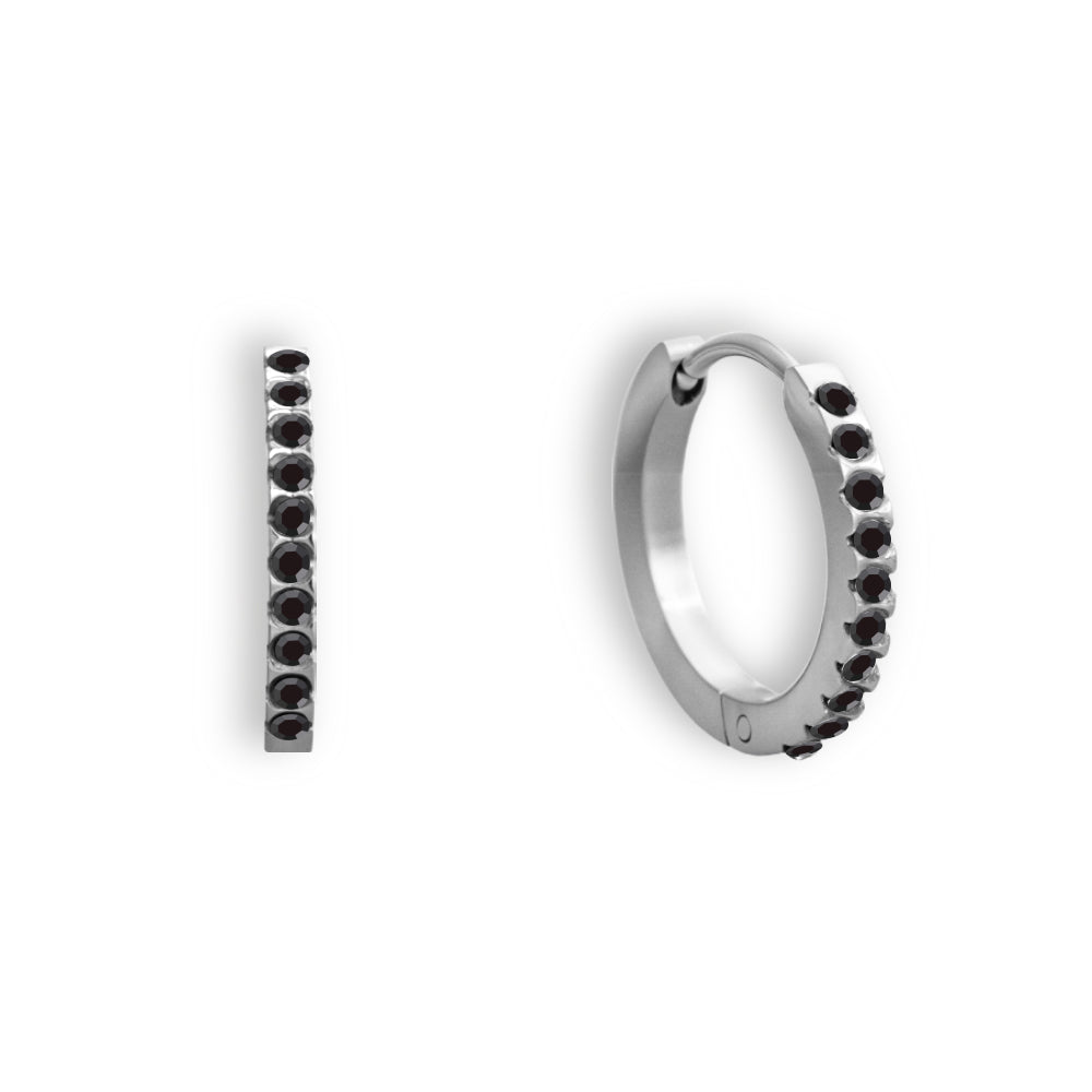 Boucles d'oreilles créoles avec des zirconias