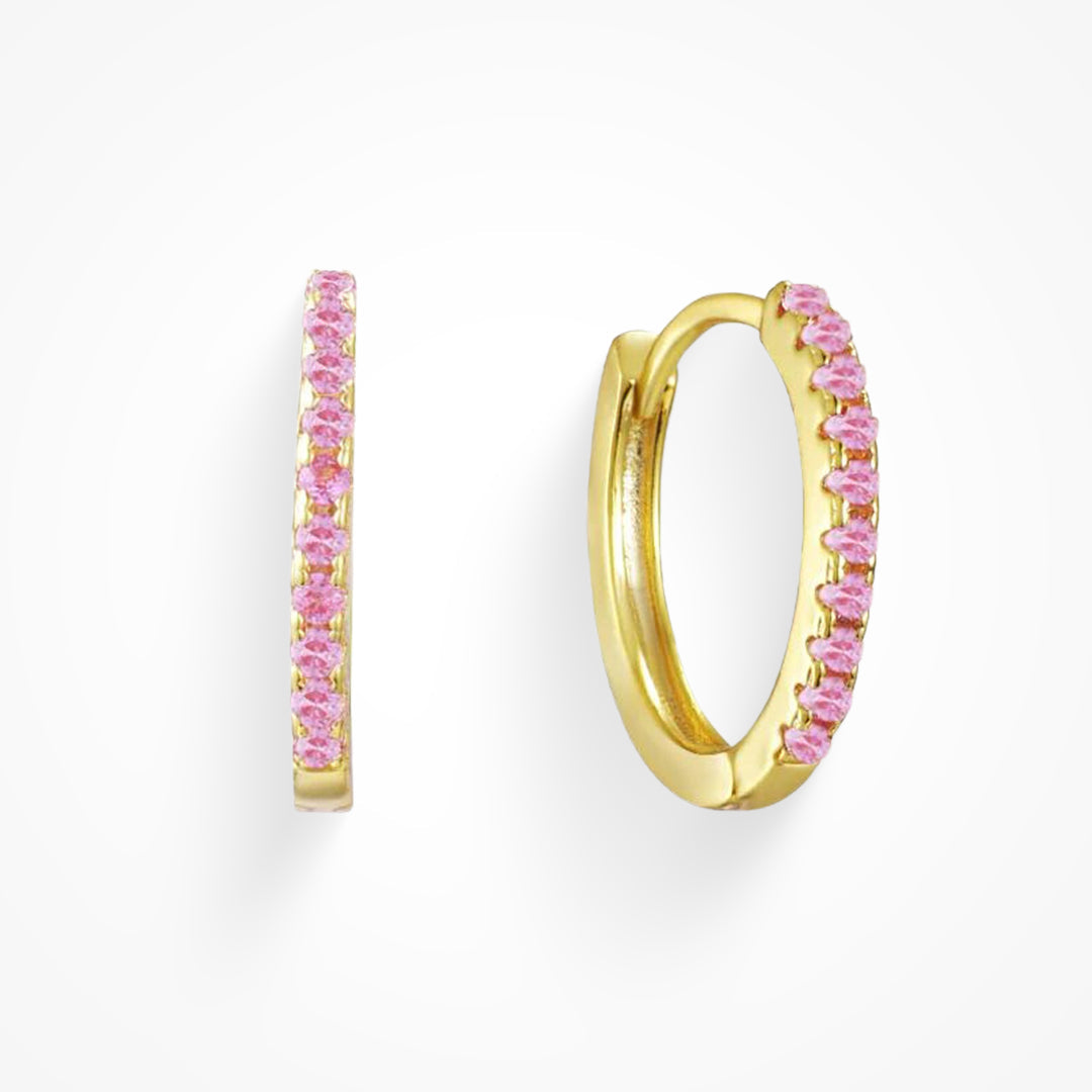 Boucles d'oreilles créoles avec des zirconias