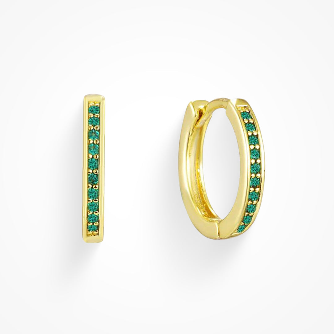 Boucles d'oreilles créoles avec des zirconias