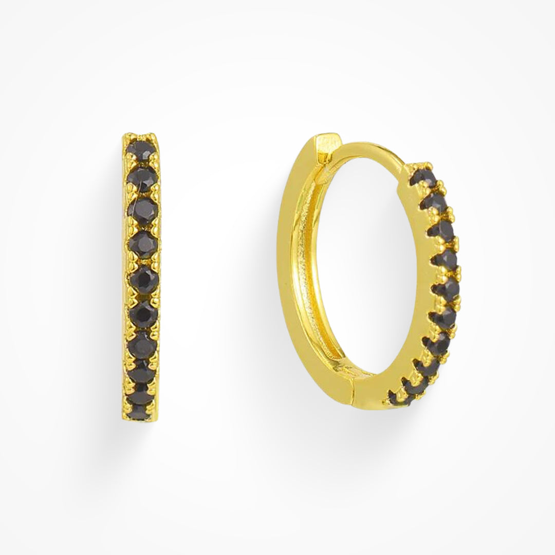 Boucles d'oreilles créoles avec des zirconias