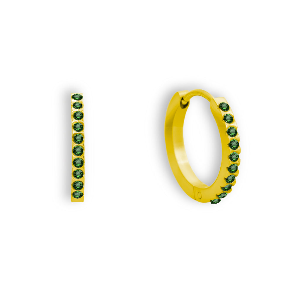 Boucles d'oreilles créoles avec des zirconias