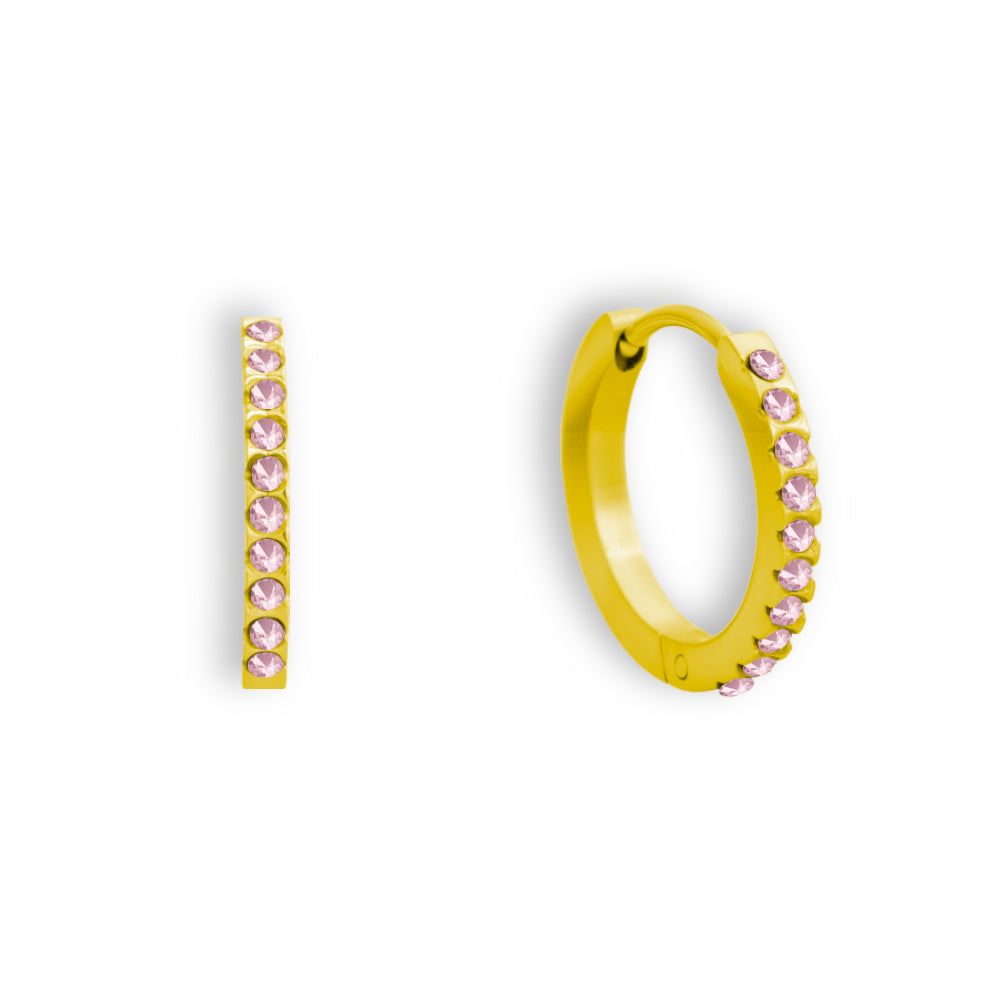 Boucles d'oreilles créoles avec des zirconias