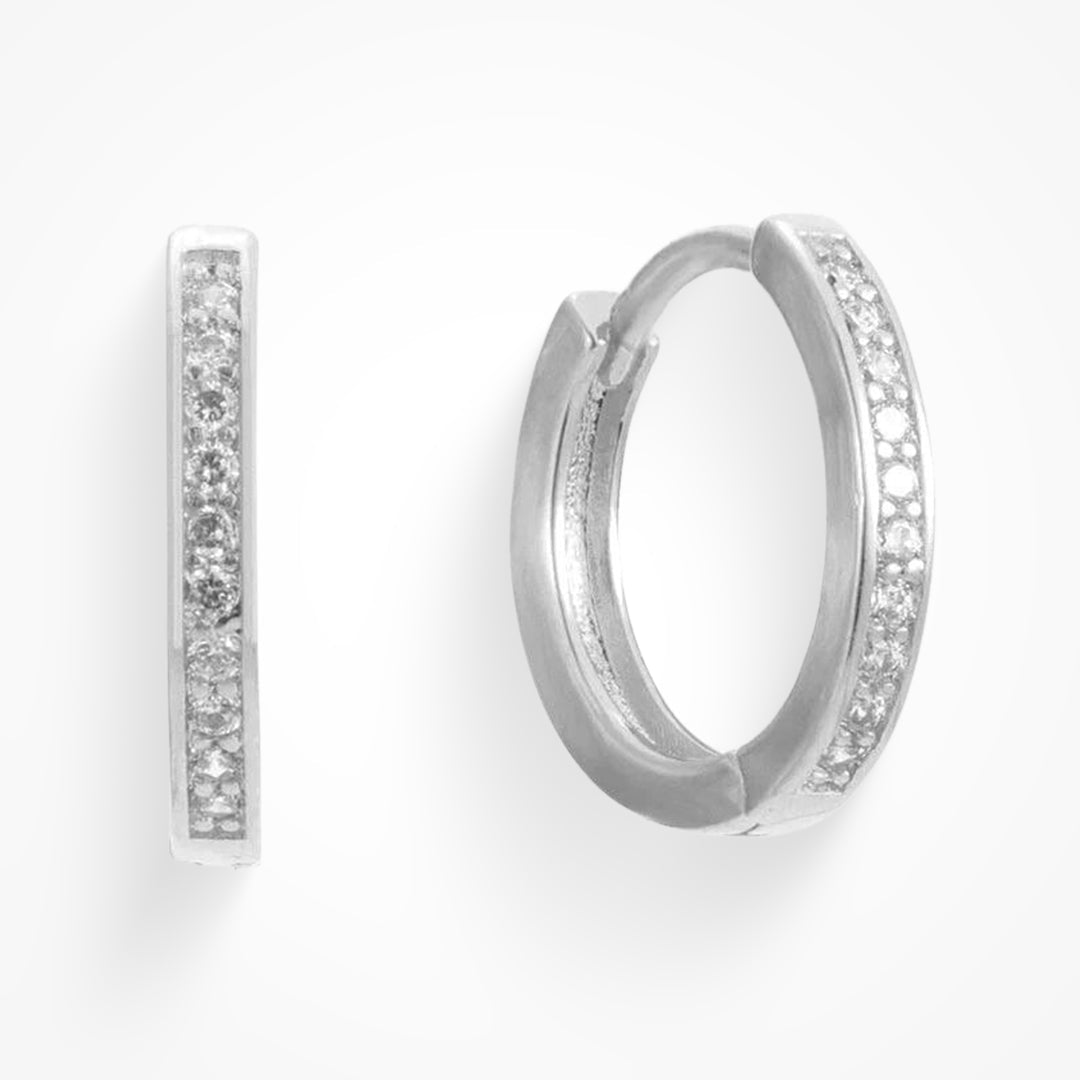 Boucles d'oreilles créoles avec des zirconias