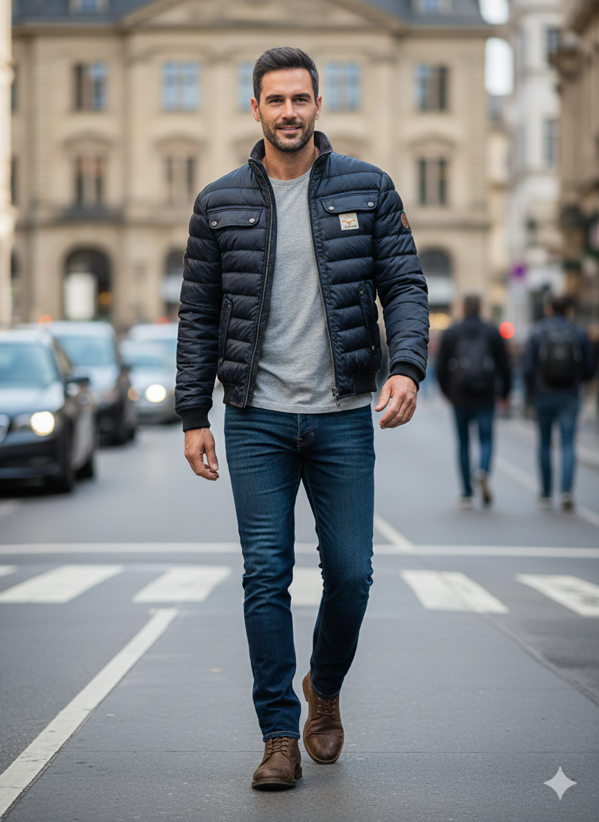 Veste matelassée urbaine élégante