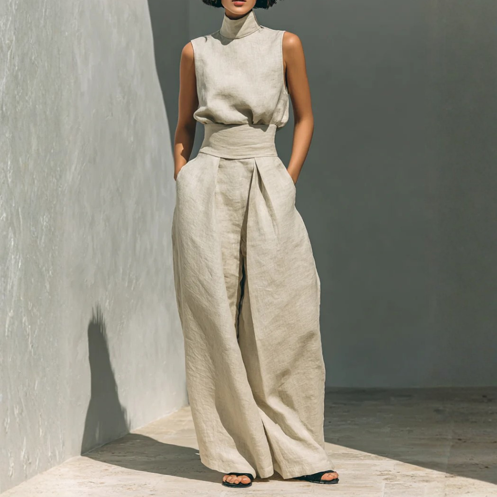 Elara™ | Ensemble léger sans manches avec pantalons larges