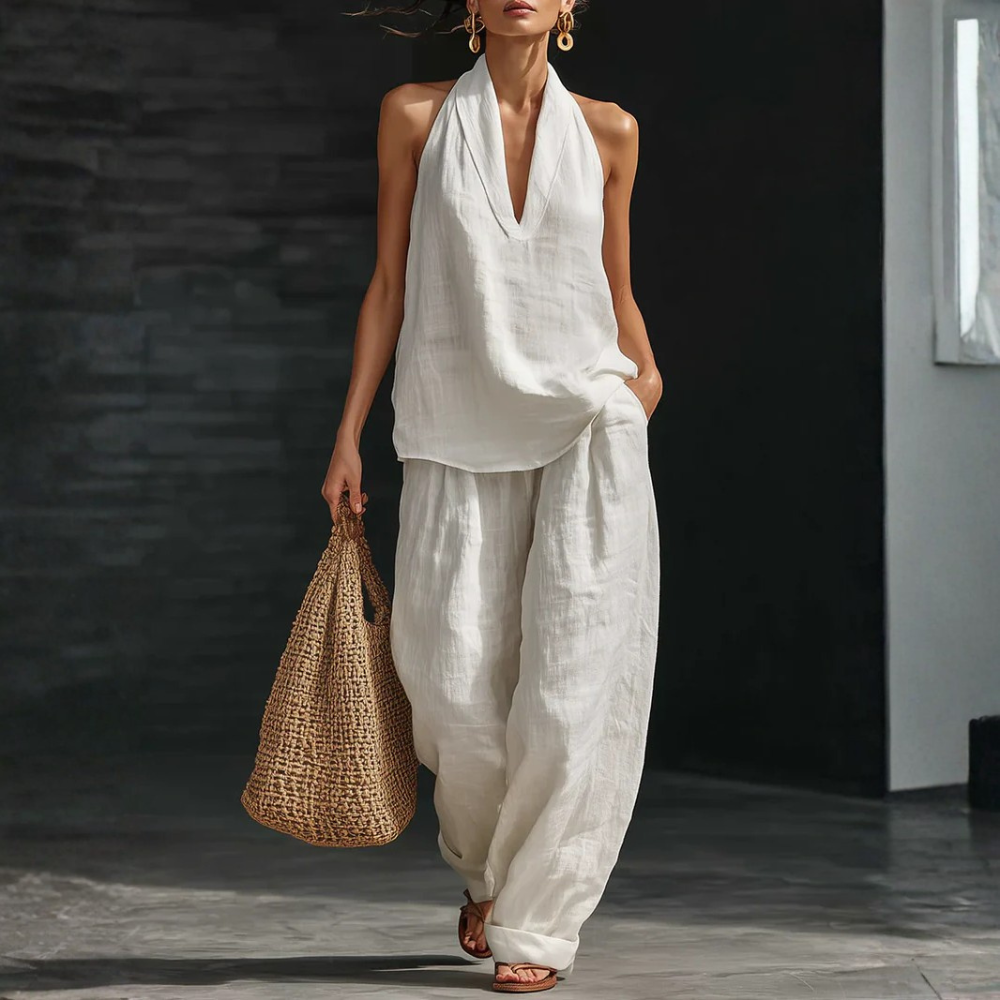 Zoë™ | Ensemble sans manches avec pantalons larges
