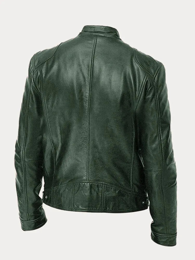 Veste en cuir décontractée