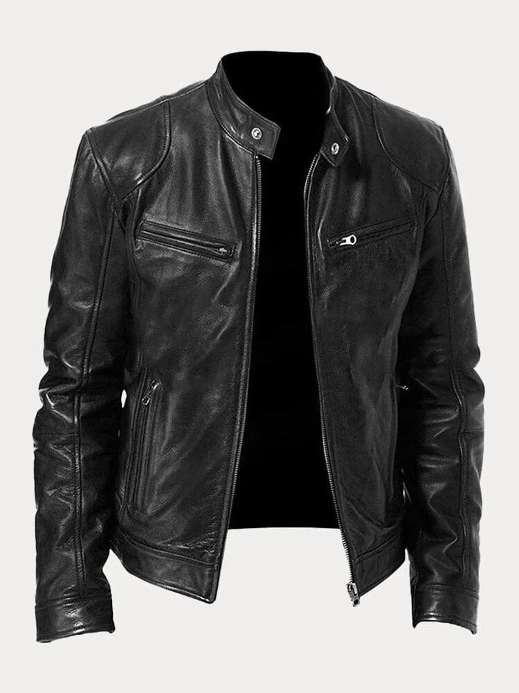 Veste en cuir décontractée