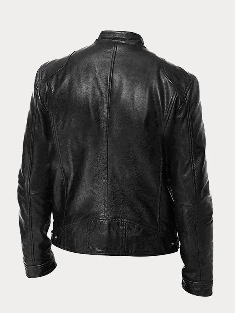 Veste en cuir décontractée