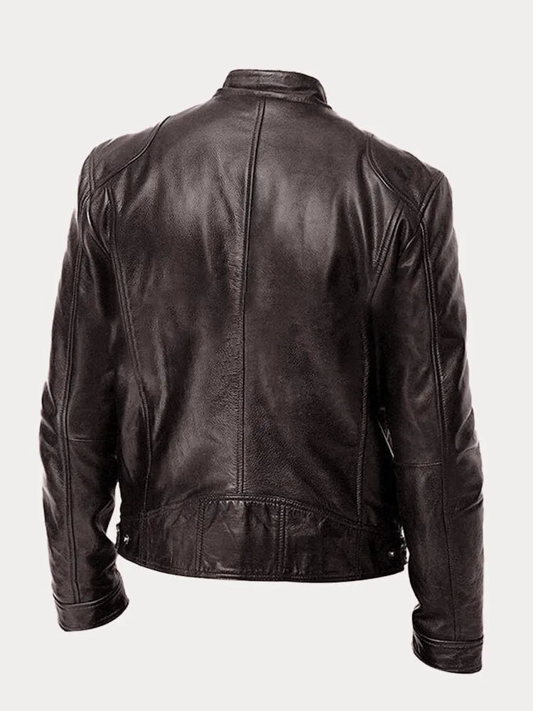 Veste en cuir décontractée