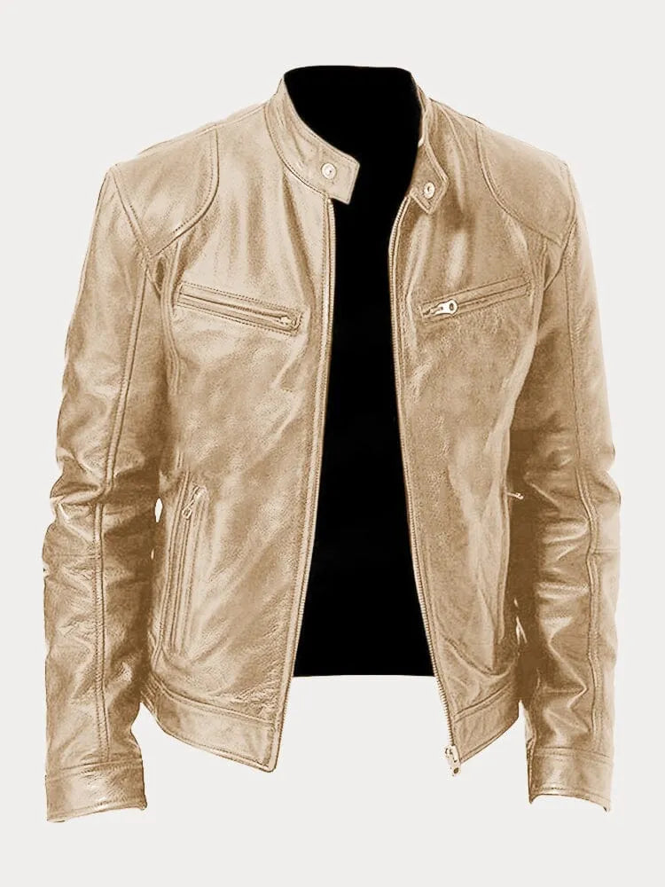 Veste en cuir décontractée