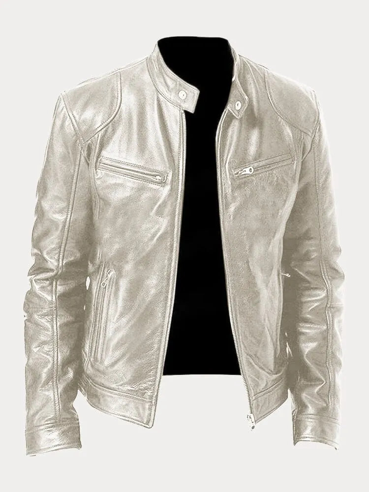 Veste en cuir décontractée