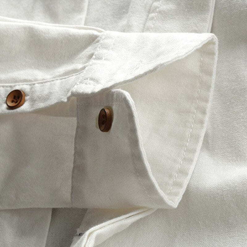 Chemise minimaliste à col mandarin