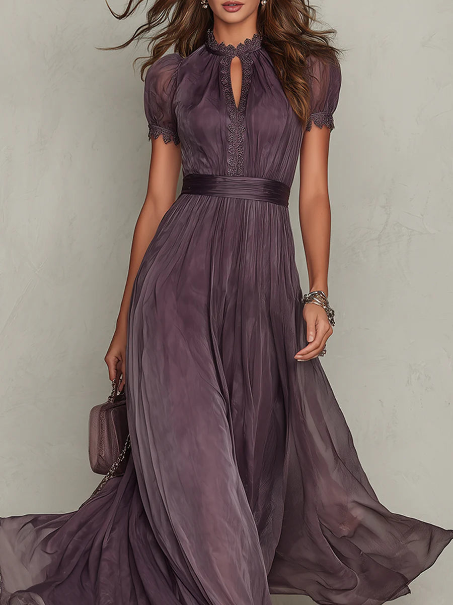 Robe longue violette élégante