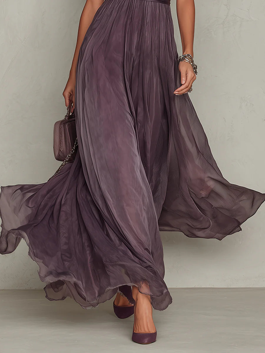 Robe longue violette élégante