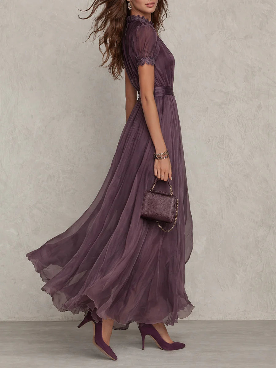Robe longue violette élégante