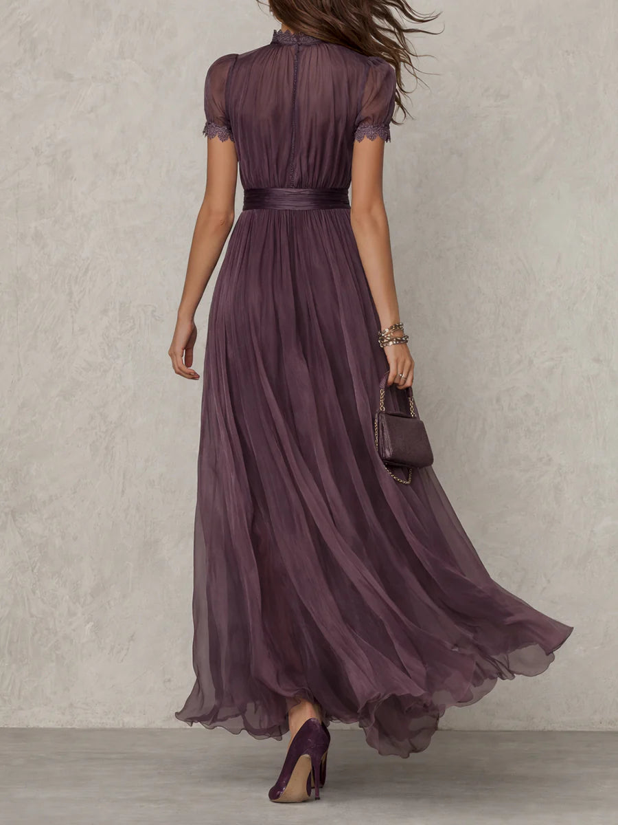 Robe longue violette élégante