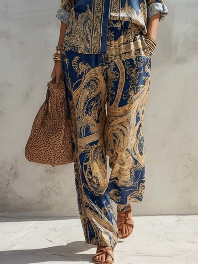 Costume deux pièces en satin