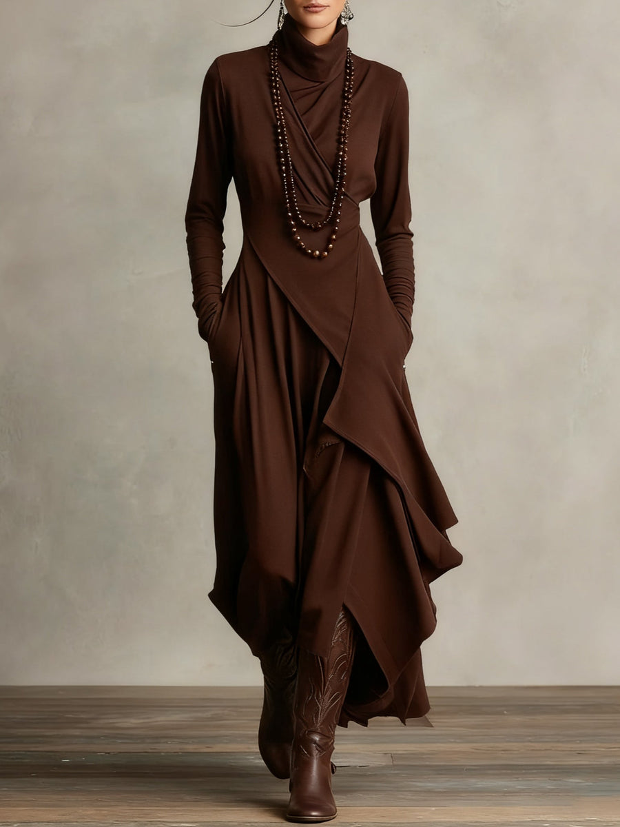 Robe longue asymétrique