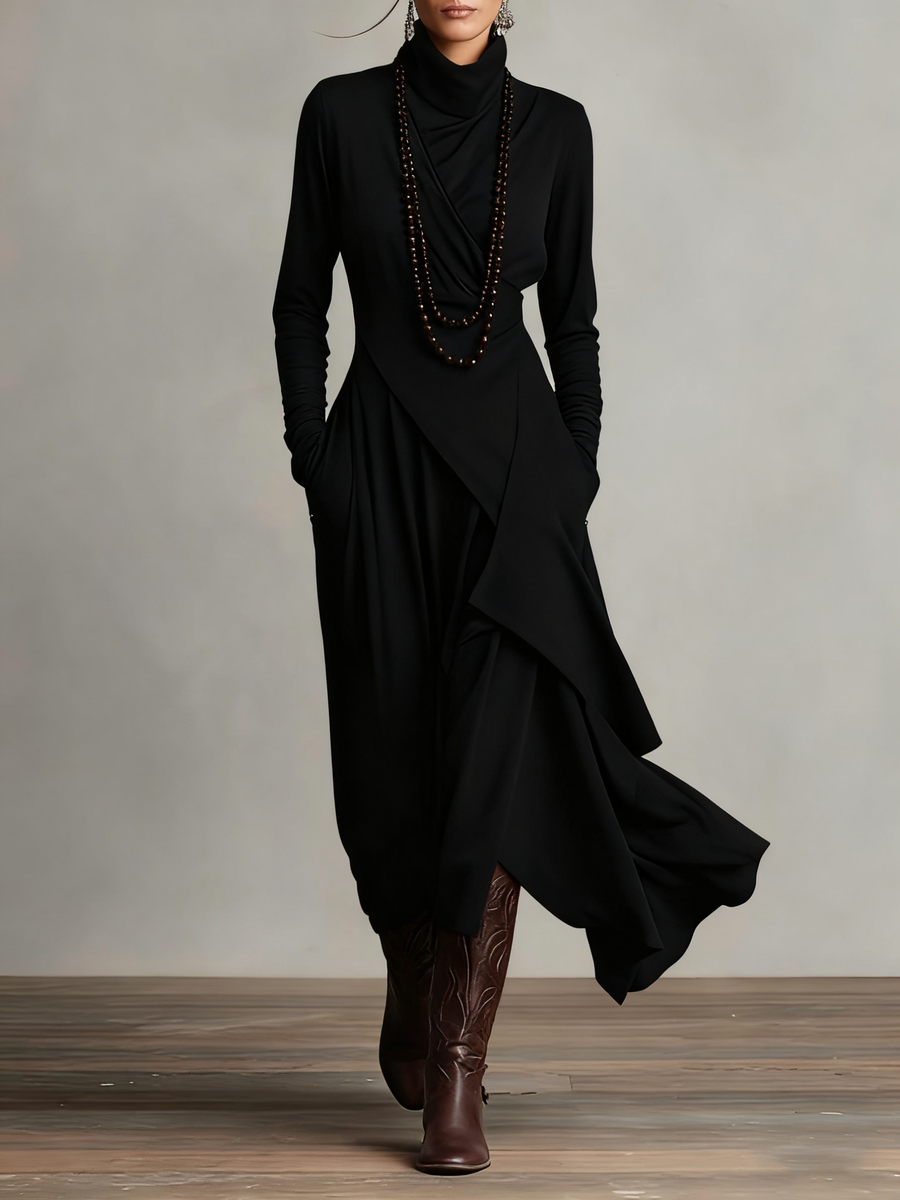 Robe longue asymétrique