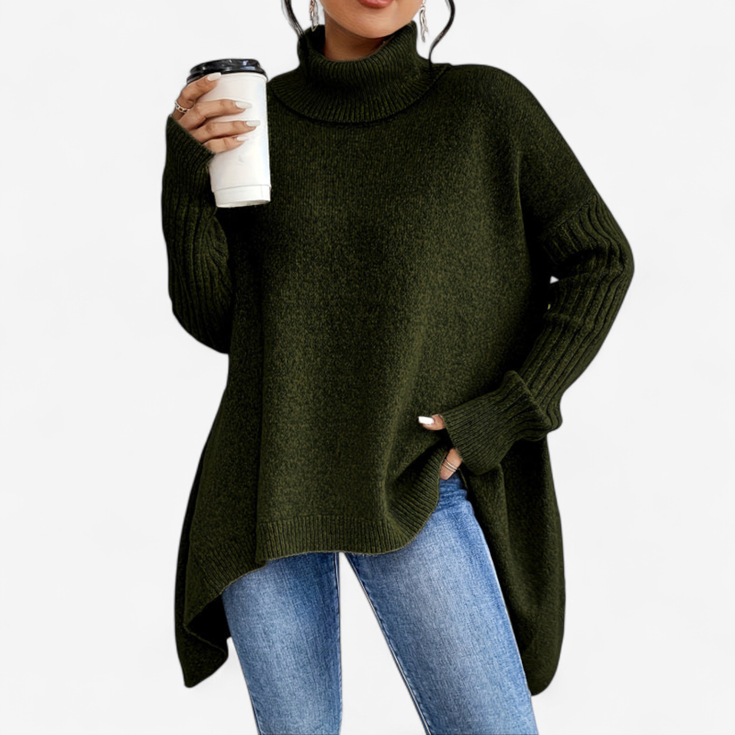 Frédérique™ Pull Doux avec Col