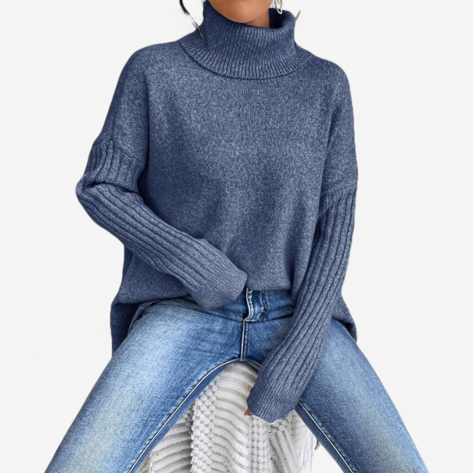 Frédérique™ Pull Doux avec Col