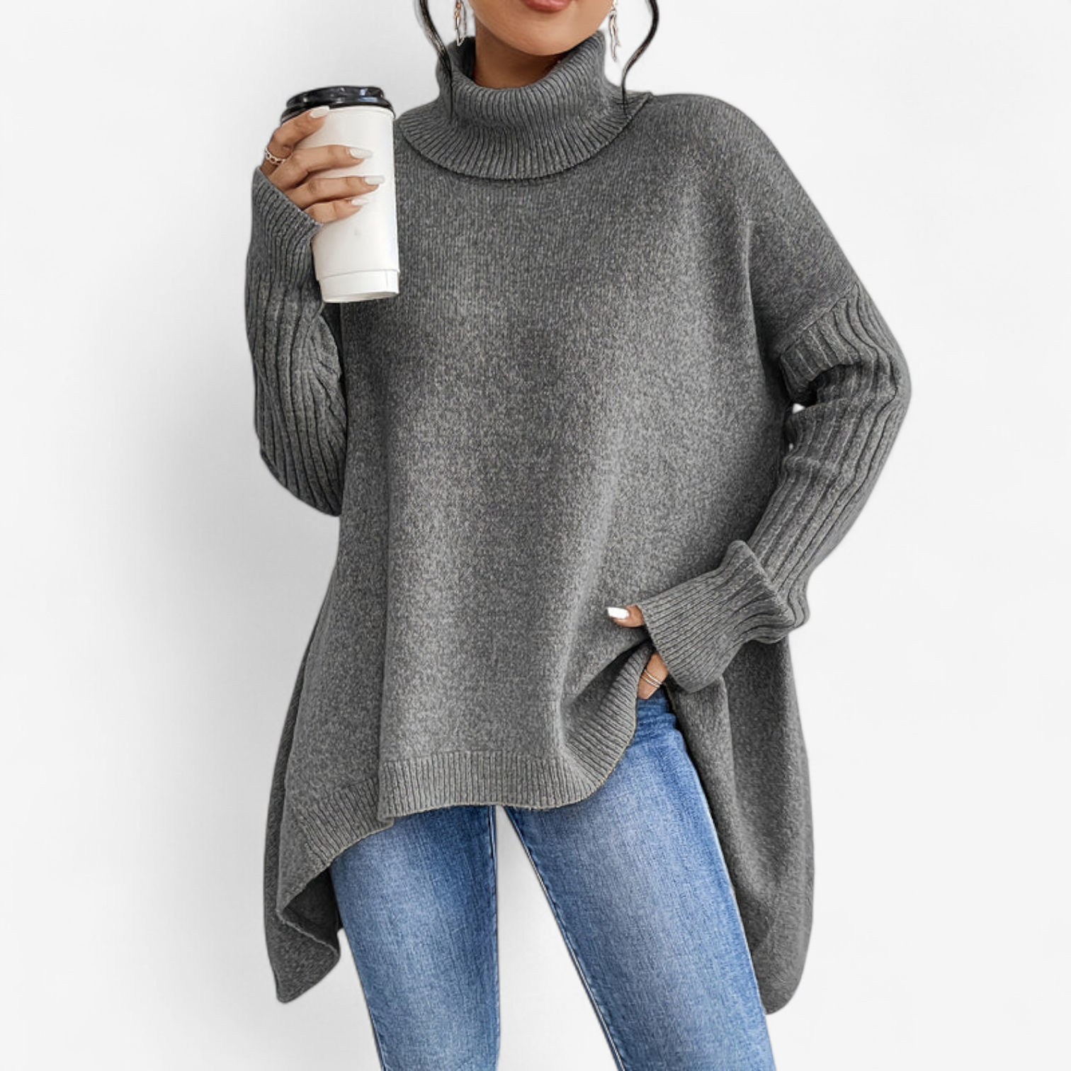 Frédérique™ Pull Doux avec Col