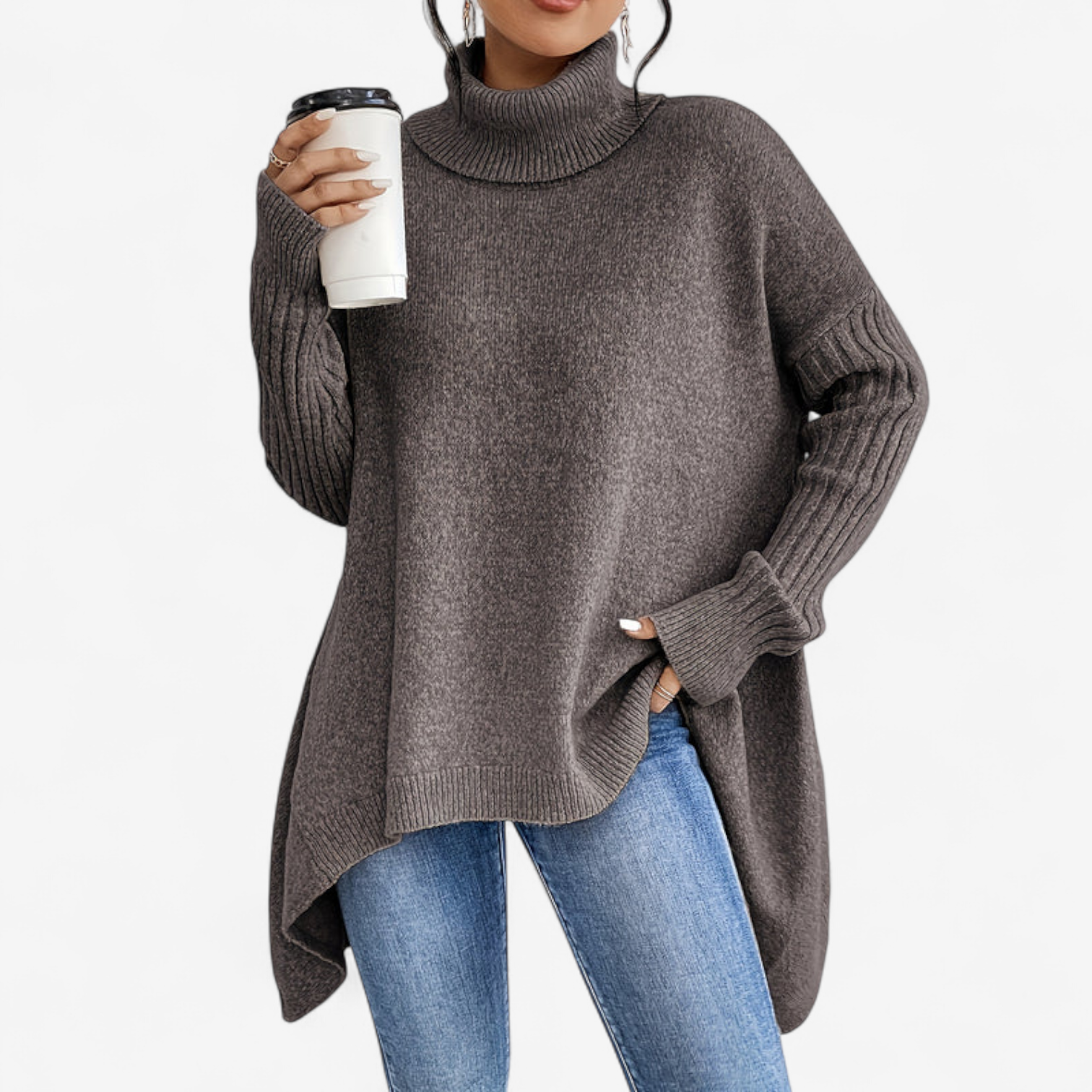 Frédérique™ Pull Doux avec Col